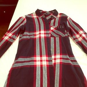 Zara Plaid Dress with Fringe